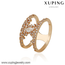 14885 xuping trending producto nuevo diseño anillo de lujo en chapado 18k con aleación de cobre para mujer